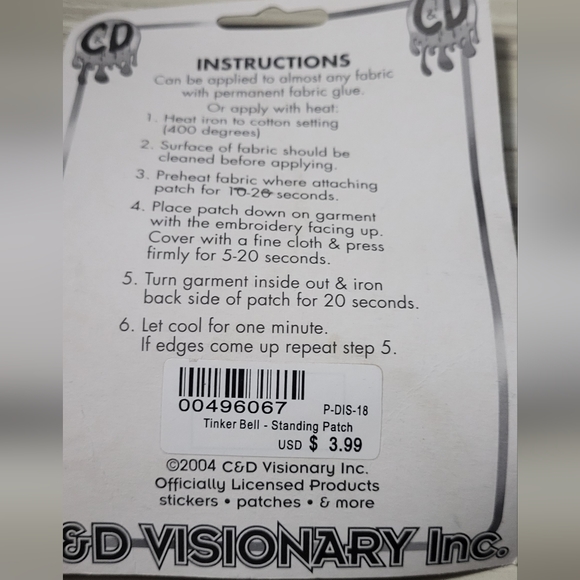 Bicycle Disney Tinkerbell Cards, Paperback Plates, Patch & Glitter Stickers Lot - Picture 2 of 10